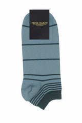 Peper Harow blue Retro Stripe men's luxury trainer socks rider