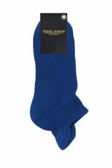 Peper Harow blue Organic men's luxury trainer sport socks rider