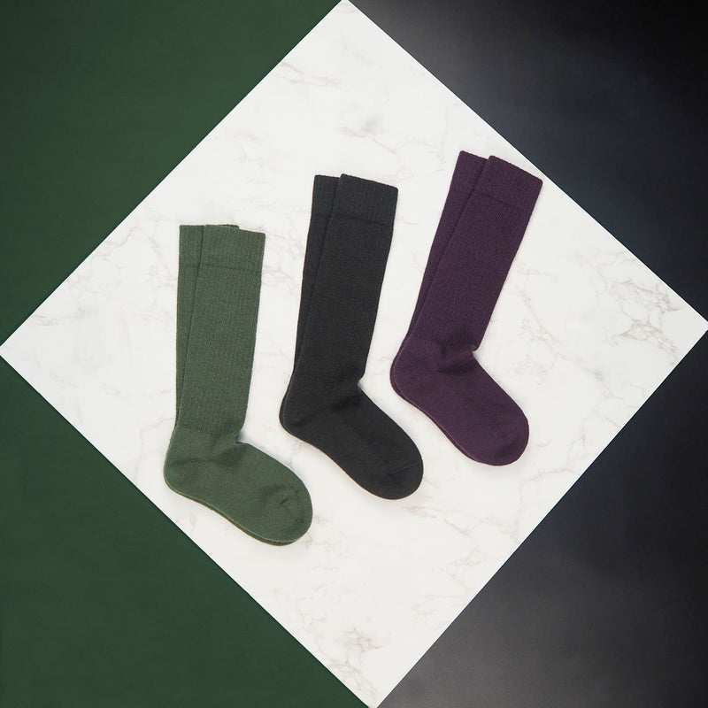 Men's Wool Boot Socks - Charcoal