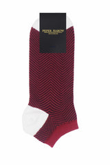 Lux Taylor Men's Trainer Socks - Burgundy