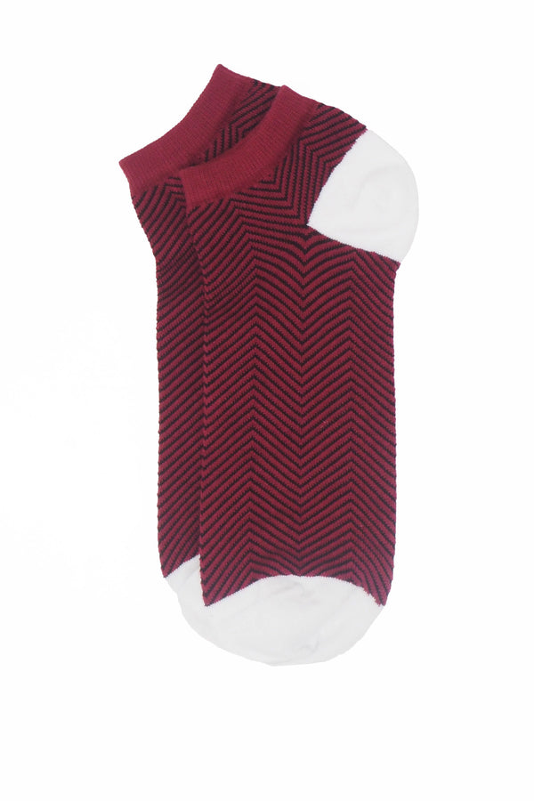 Lux Taylor Men's Trainer Socks - Burgundy