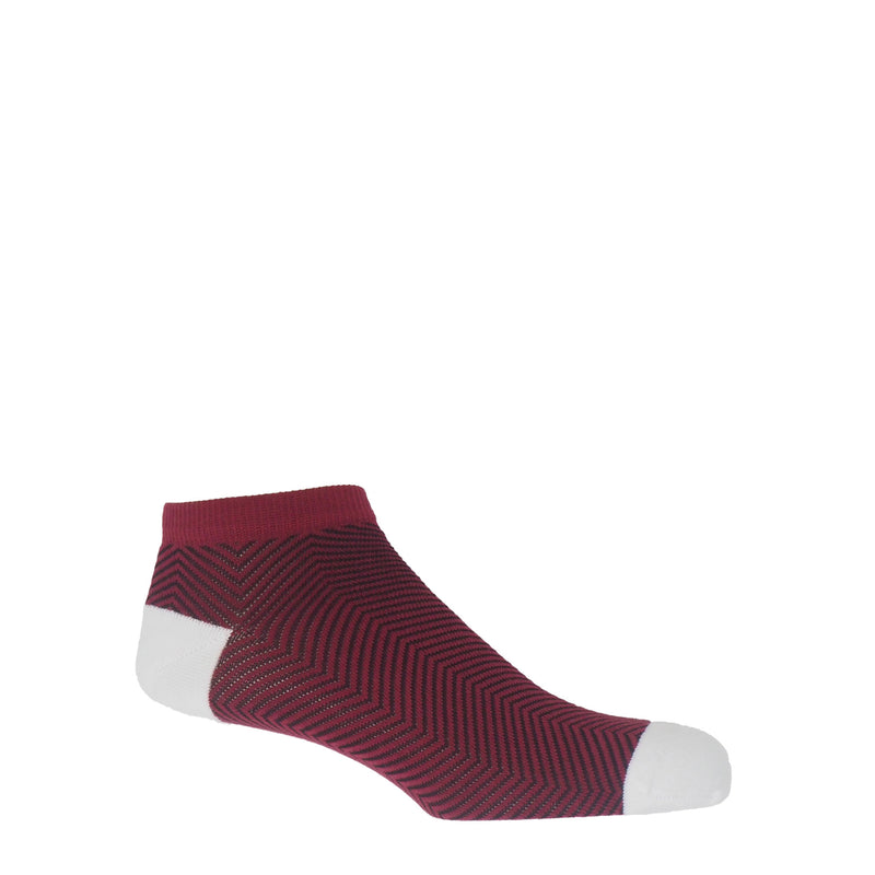 Lux Taylor Men's Trainer Socks Bundle - Turquoise, Burgundy & Marine