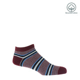 Multistripe Men's Trainer Socks Bundle - Navy, Burgundy & Black