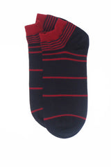 Peper Harow burgundy Retro Stripe men's luxury trainer socks topshot