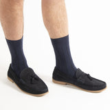 Indulgent Cashmere Herrensocken - Blau