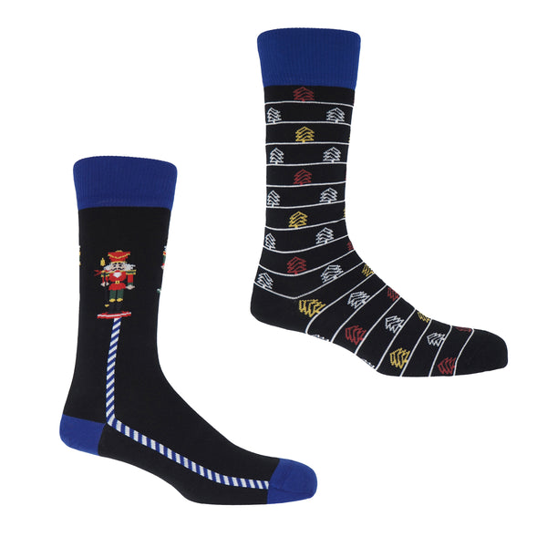 Weihnachtssocken-Set für Herren - Blau