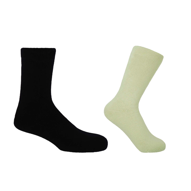 Plain Bed Socks Couples Bundle - Black & Cream