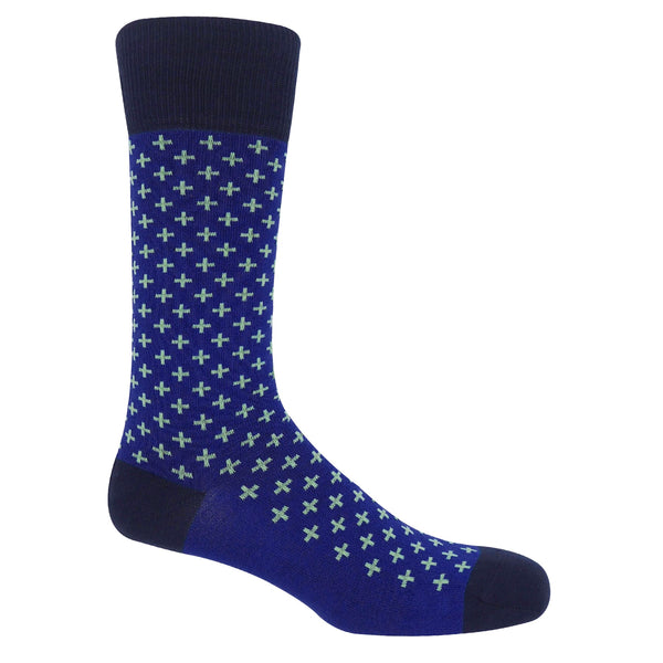 Crosslet Men's Socks - Blue