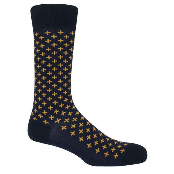 Crosslet Men's Socks - Navy