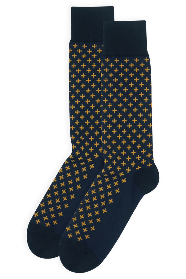 Crosslet Men's Socks - Navy