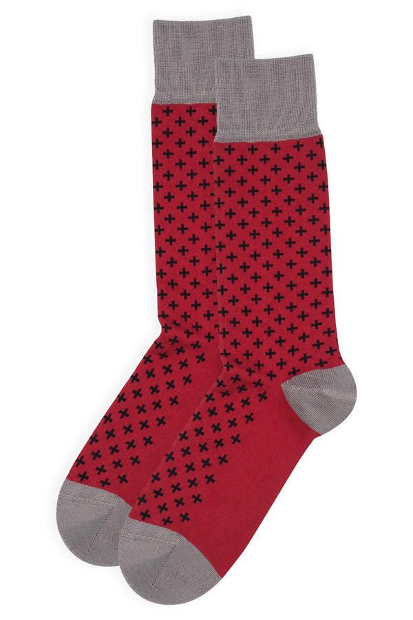 Crosslet Men's Socks - Red