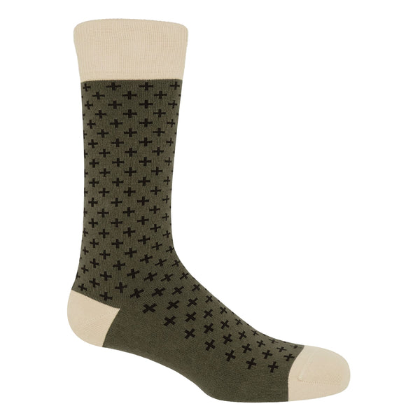 Crosslet Men's Socks - Army Green