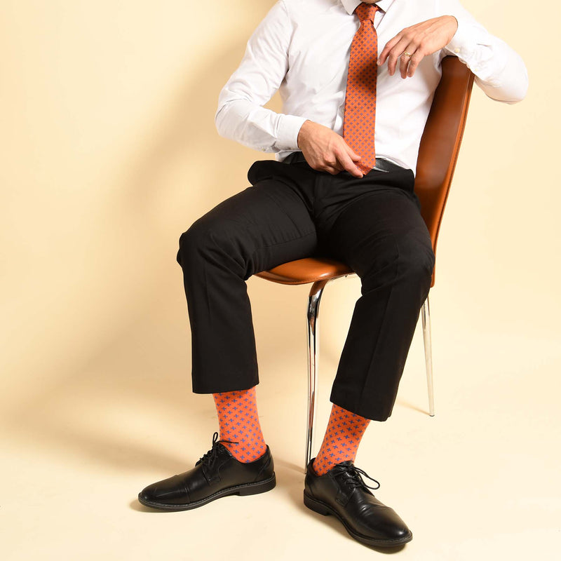 Crosslet Men's Ties - Orange