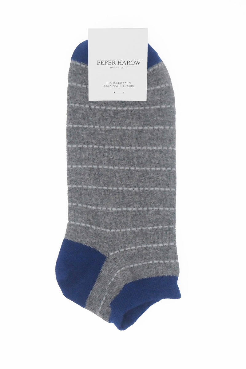 Peper Harow grey Dash men's luxury trainer socks rider