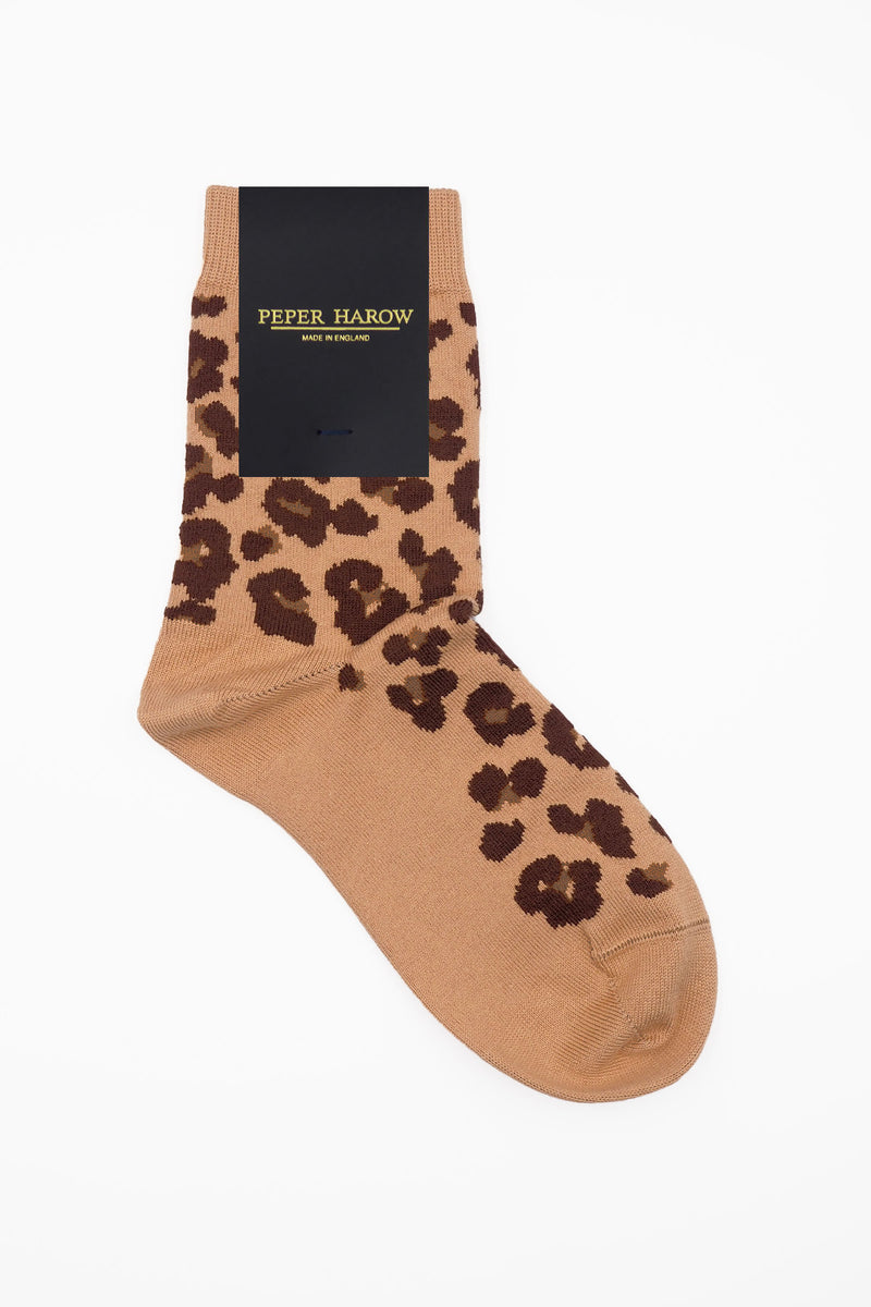 Leopard Women's Socks - Brown