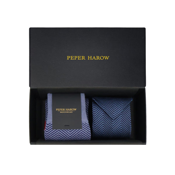 Blue Lux Taylor Tie & Socks Men's Gift Box