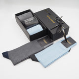 Lux Taylor Grey & Sky Luxury Socks Gift Box with Dad Glass