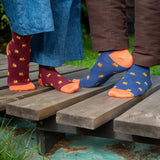 Maple Leaves Men's Socks - Navy
