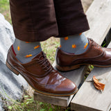 Maple Leaves Men's Socks - Grey