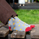Maple Leaves Men's Socks - Grey