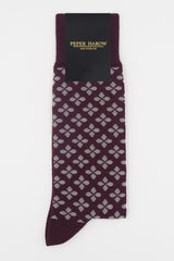 Clover Men's Socks - Maroon