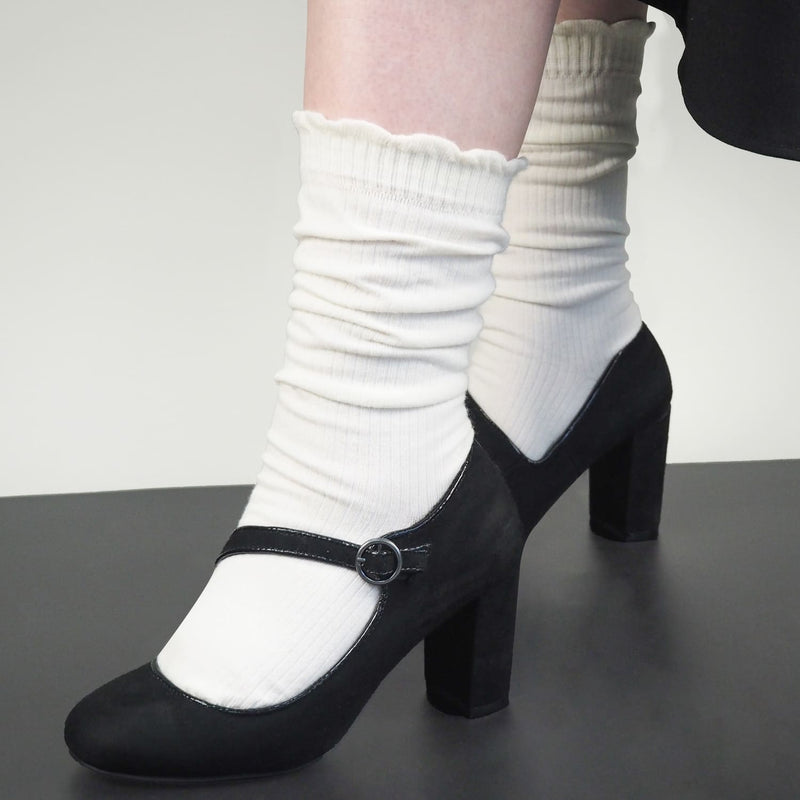 Mary Jane Women's Socks - Cream