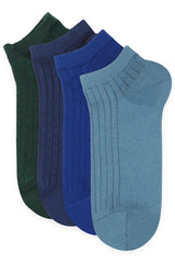 4 Pack Essential Men's Trainer Socks - Azure