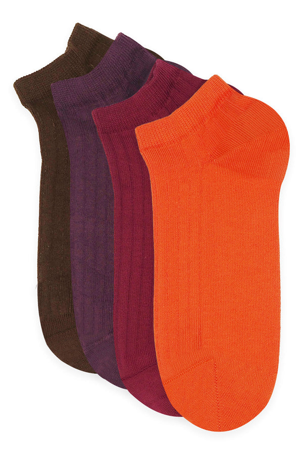 4 Pack Essential Men's Trainer Socks - Sunset