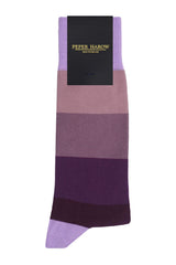 Block Stripe Men's Socks - Twilight