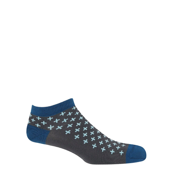 Crosslet Men's Trainer Socks - Grey