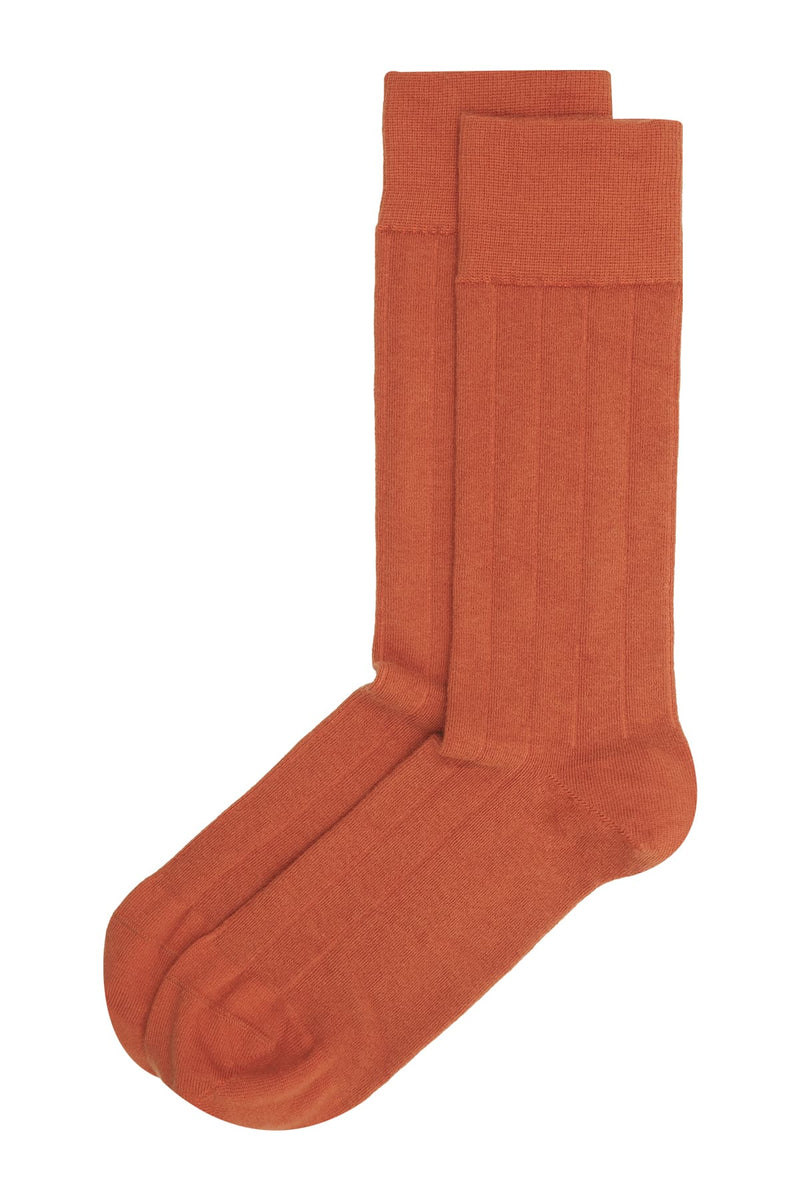 Indulgent Cashmere Men's Socks - Orange