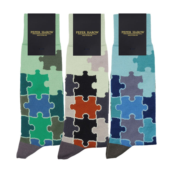 Herrensocken-Set – Dünne Streifen