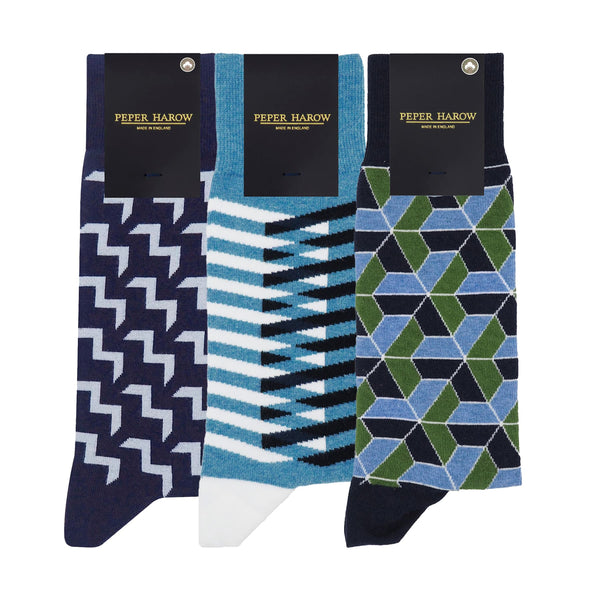 Men's Navy Socks Bundle - Organic