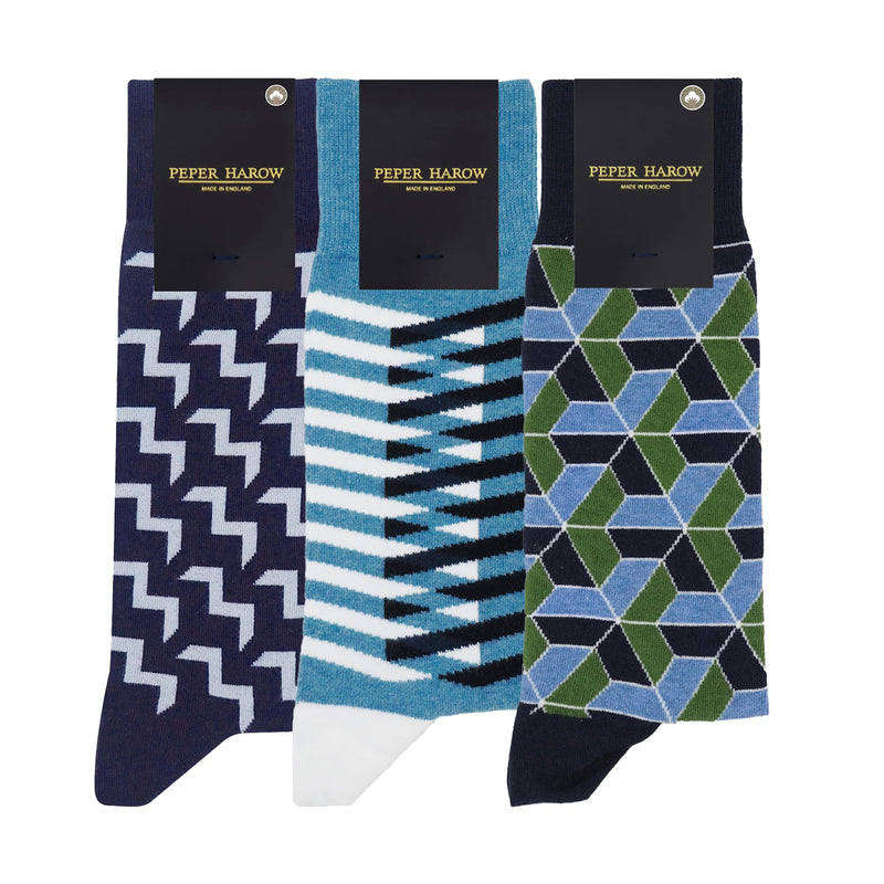 Men's Navy Socks Bundle - Organic