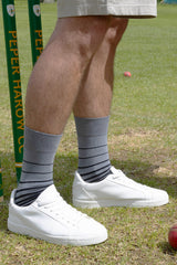 Retro Stripe Men's Socks - Grey