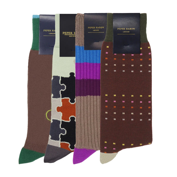 Herrensocken-Paket - Braun