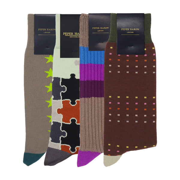 Herrensocken-Paket - Braun