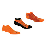 Orangefarbenes Sneakersocken-Set für Herren – Bio
