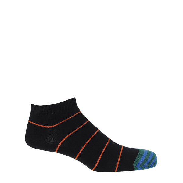 Thin Stripe Men's Trainer Socks - Black