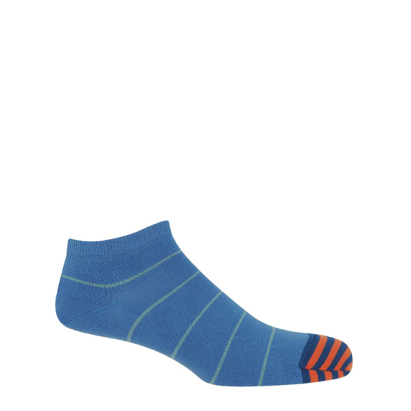 Thin Stripe Men's Trainer Socks - Blue