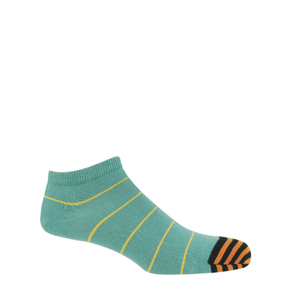 Thin Stripe Men's Trainer Socks - Teal