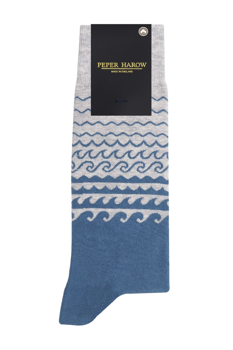 Wave Men's Socks - Blue