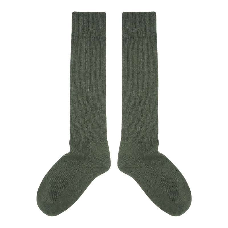 Men's Wool Boot Socks - Olive