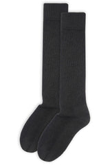 Men's Wool Boot Socks - Charcoal