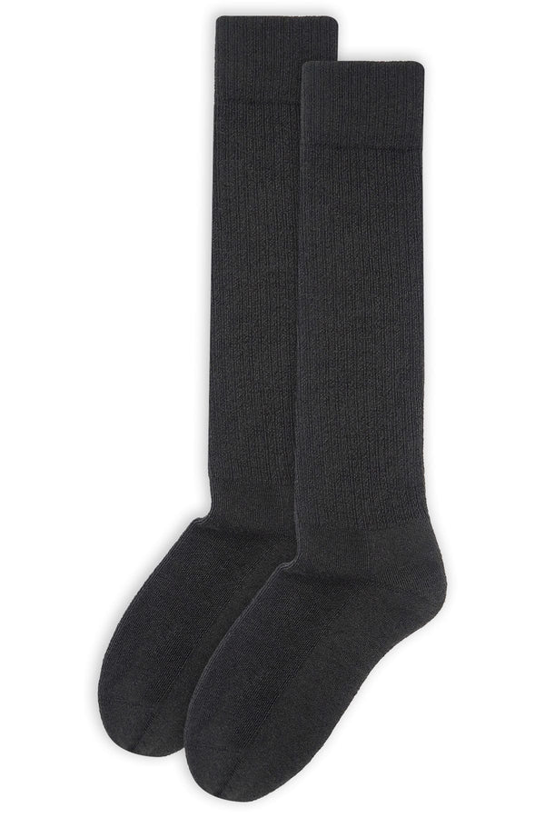 Men's Wool Boot Socks - Charcoal
