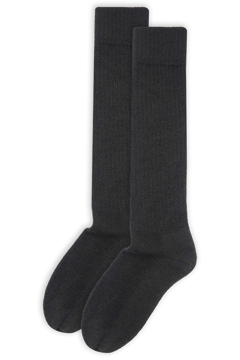 Men's Wool Boot Socks - Charcoal