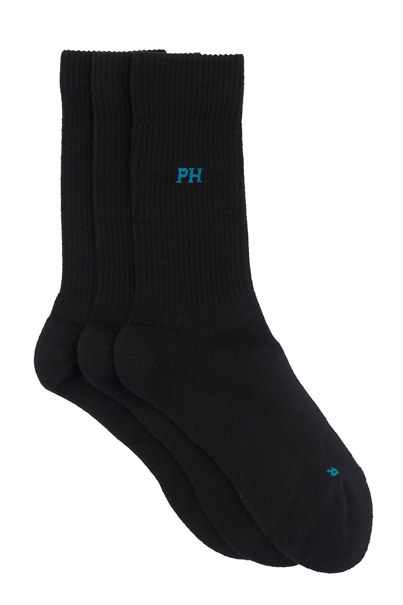 Peper Harow black Essentials men's luxury sport socks topshot