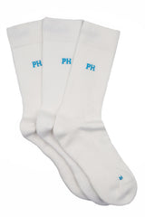 Peper Harow white Essentials men's luxury sport socks fan topshot