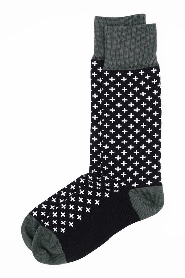 Crosslet Men's Socks - Black