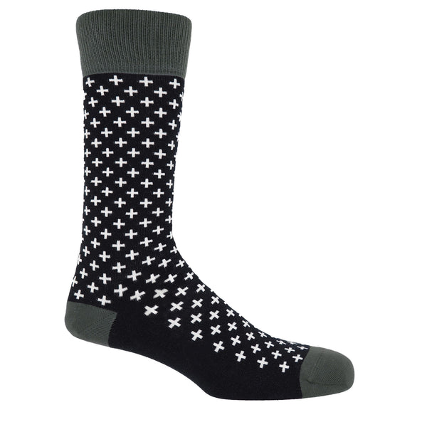 Crosslet Men's Socks - Black